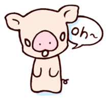 Fuzz piggy sticker #1037382