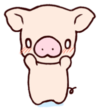 Fuzz piggy sticker #1037383