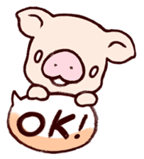 Fuzz piggy sticker #1037390