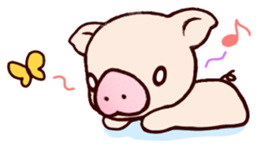 Fuzz piggy sticker #1037397