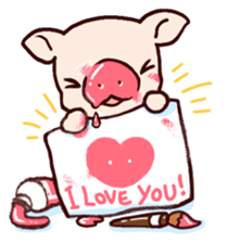Fuzz piggy sticker #1037401