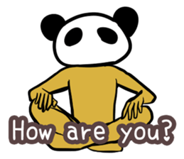 Panda only face No.1(English) sticker #1038482