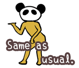 Panda only face No.1(English) sticker #1038483