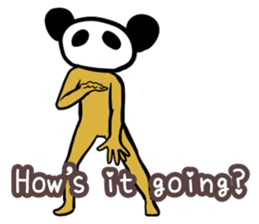 Panda only face No.1(English) sticker #1038484