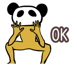 Panda only face No.1(English) sticker #1038486