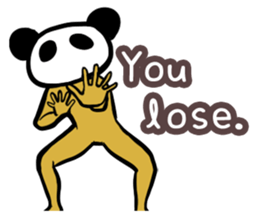 Panda only face No.1(English) sticker #1038487