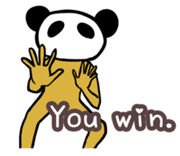 Panda only face No.1(English) sticker #1038488