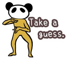 Panda only face No.1(English) sticker #1038490