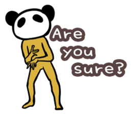 Panda only face No.1(English) sticker #1038491