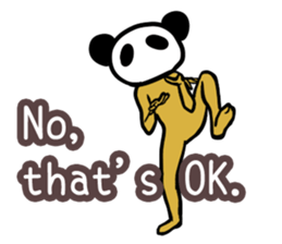 Panda only face No.1(English) sticker #1038492