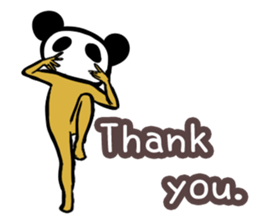 Panda only face No.1(English) sticker #1038493