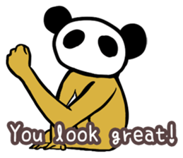 Panda only face No.1(English) sticker #1038494