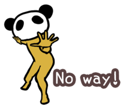 Panda only face No.1(English) sticker #1038497