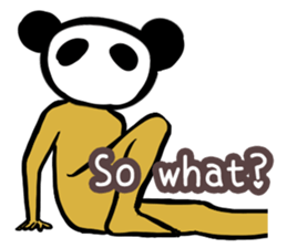 Panda only face No.1(English) sticker #1038498