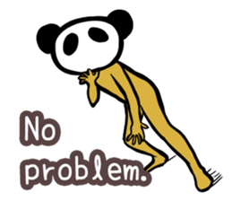 Panda only face No.1(English) sticker #1038499