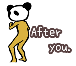 Panda only face No.1(English) sticker #1038500