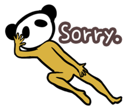 Panda only face No.1(English) sticker #1038501