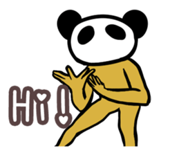 Panda only face No.1(English) sticker #1038502