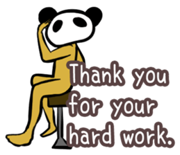 Panda only face No.1(English) sticker #1038503