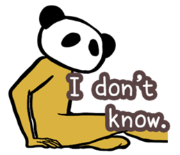 Panda only face No.1(English) sticker #1038505