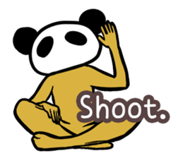 Panda only face No.1(English) sticker #1038506