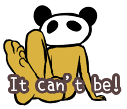 Panda only face No.1(English) sticker #1038507