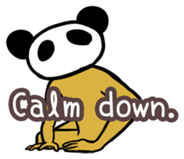 Panda only face No.1(English) sticker #1038508