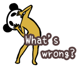 Panda only face No.1(English) sticker #1038509