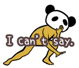 Panda only face No.1(English) sticker #1038510