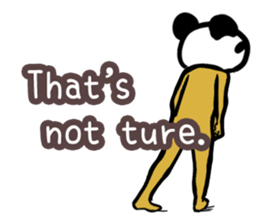 Panda only face No.1(English) sticker #1038511