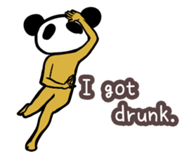 Panda only face No.1(English) sticker #1038513