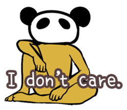 Panda only face No.1(English) sticker #1038514