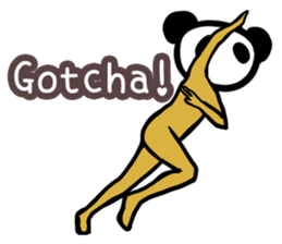 Panda only face No.1(English) sticker #1038516