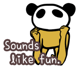 Panda only face No.1(English) sticker #1038517