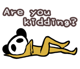 Panda only face No.1(English) sticker #1038518