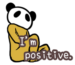 Panda only face No.1(English) sticker #1038519