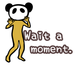 Panda only face No.1(English) sticker #1038520