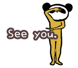 Panda only face No.1(English) sticker #1038521