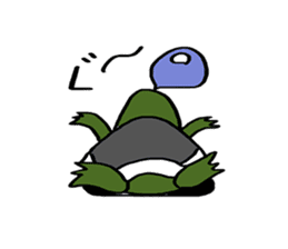 Green Frog form japan sticker #1038523