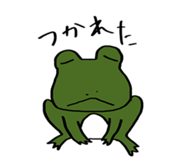 Green Frog form japan sticker #1038524