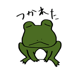 Green Frog form japan sticker #1038524