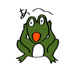 Green Frog form japan sticker #1038525
