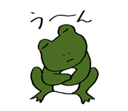 Green Frog form japan sticker #1038530