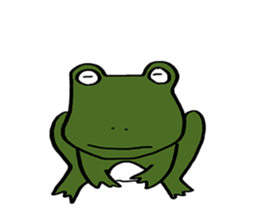 Green Frog form japan sticker #1038531