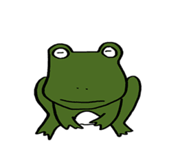 Green Frog form japan sticker #1038531