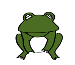 Green Frog form japan sticker #1038533