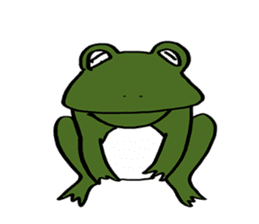 Green Frog form japan sticker #1038533