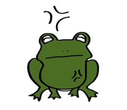 Green Frog form japan sticker #1038534