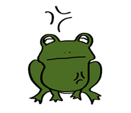 Green Frog form japan sticker #1038534