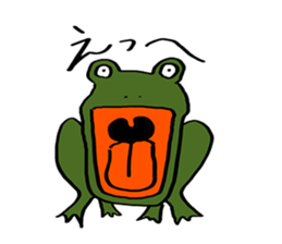 Green Frog form japan sticker #1038535